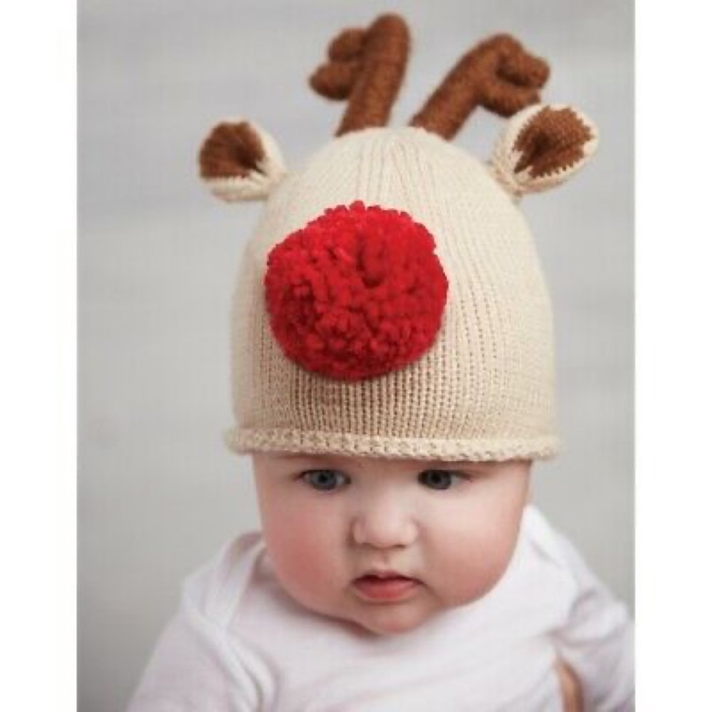 Mud Pie Baby Boy Reindeer Knit Hat